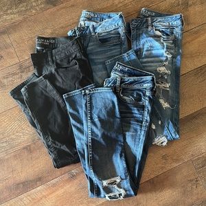 4 pair of American Eagle size 10 jeans/jegging
